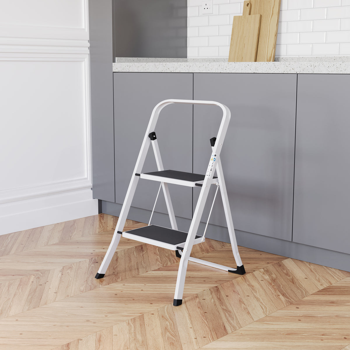 2-Step Ladder With Anti-Slip Mat