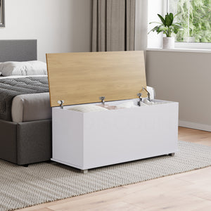 Arlington Storage Ottoman, White