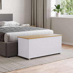 Arlington Storage Ottoman, White