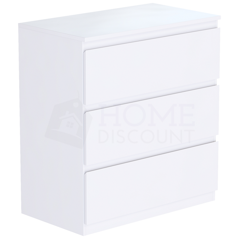 Denver 3 Drawer Chest White Home Discount Ltd