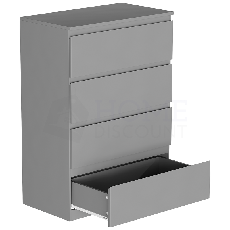 Denver 4 Drawer Chest Grey Home Discount Ltd
