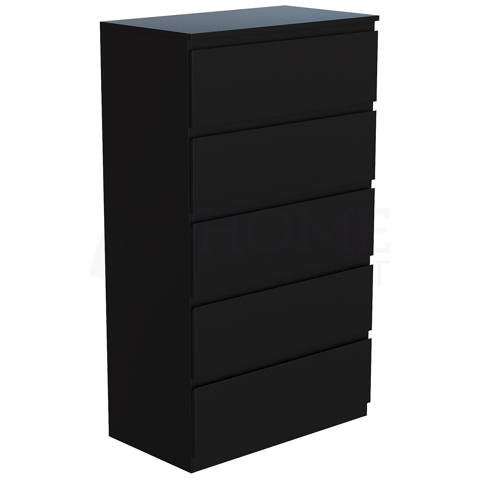 Denver 5 Drawer Chest Black Home Discount Ltd