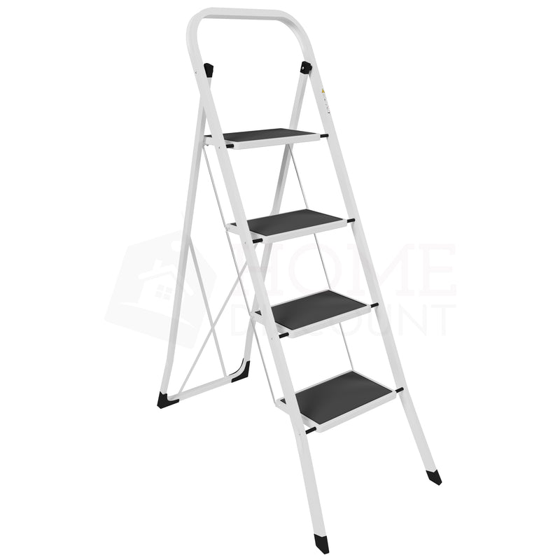 4-Step Ladder With Anti-Slip Matti-Slip Mat                                                      Product Colour: White, Black