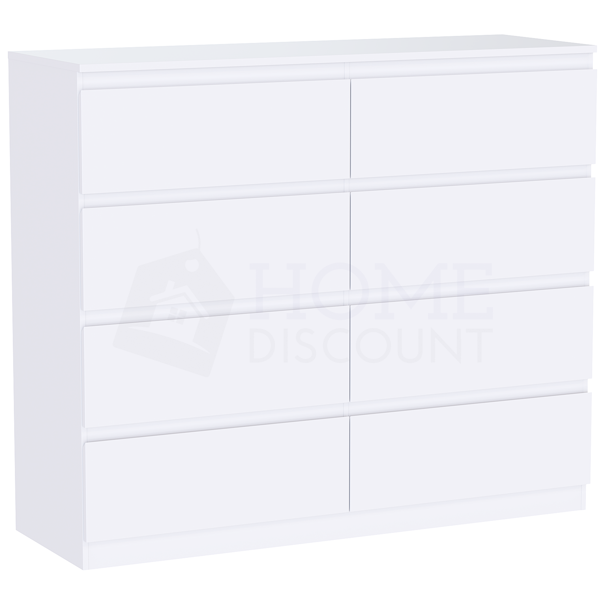 Denver 8 Drawer Chest White Home Discount Ltd