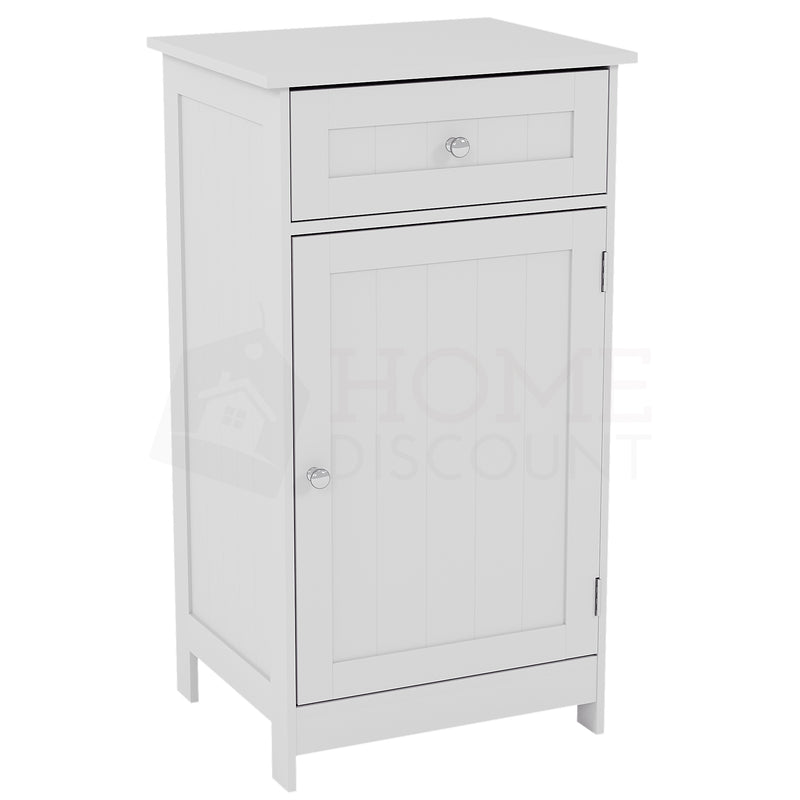 1 Door 1 Drawer Freestanding Cabinet, White (FSC 100%)