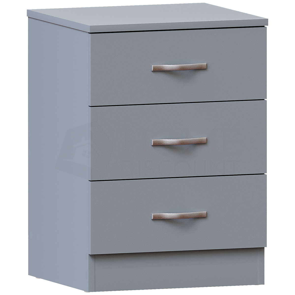 Riano 3-Drawer Bedside Chest, Grey
