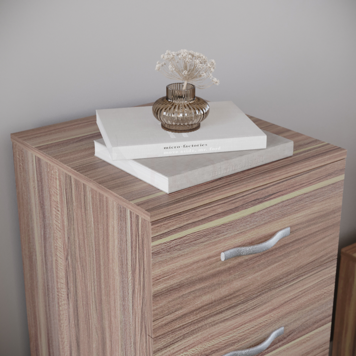 Riano 5-Drawer Narrow Chest - Walnut