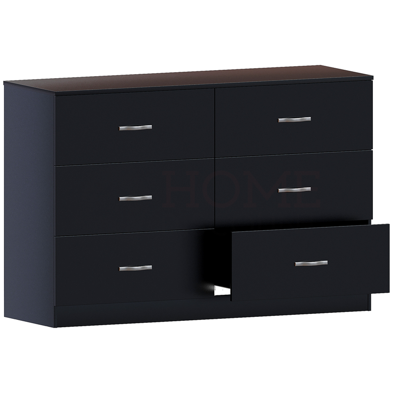 Riano 6-Drawer Chest - Black