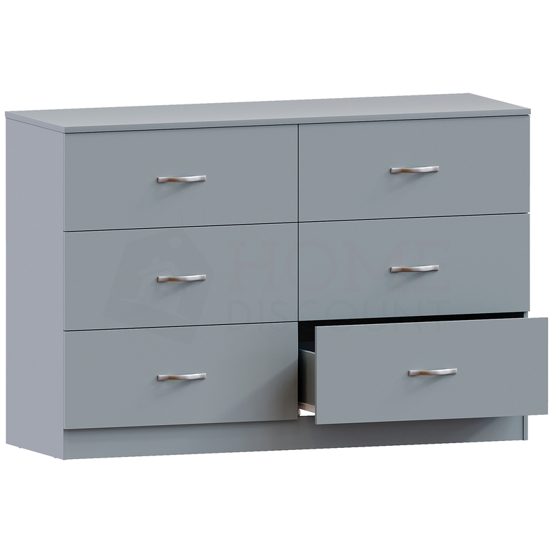 Riano 6-Drawer Chest - Grey