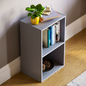 Oxford 2-Tier Cube Bookcase - Grey