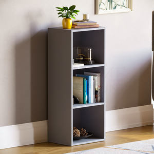 Oxford 3-Tier Cube Bookcase - Grey