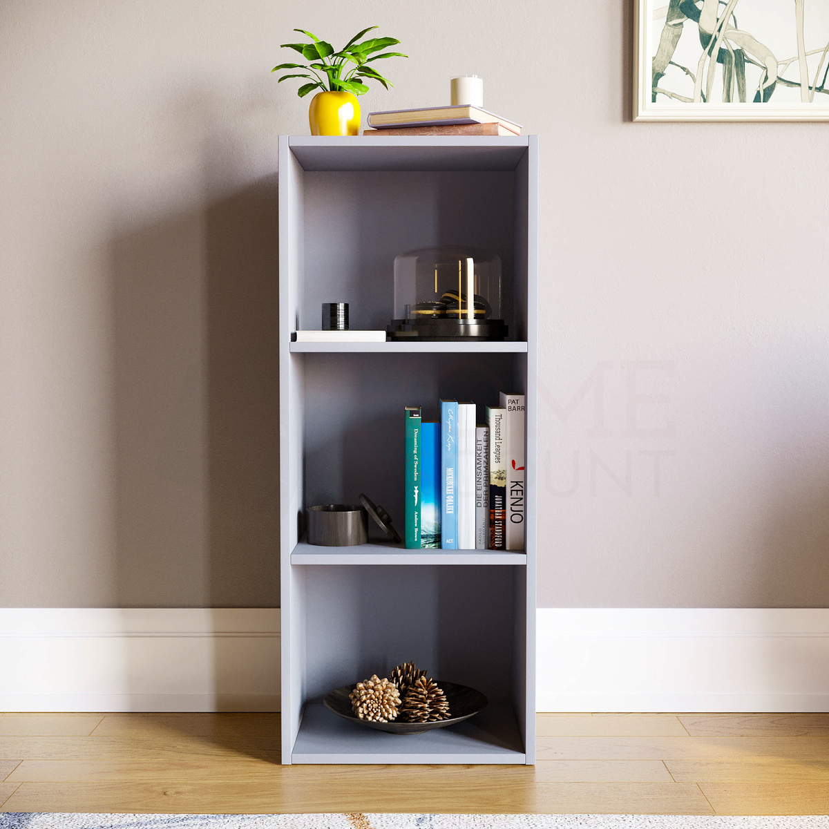 Oxford 3-Tier Cube Bookcase - Grey