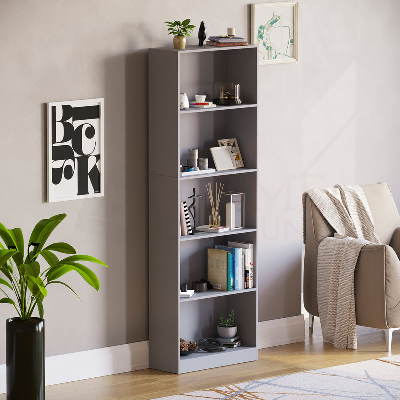 Cambridge 5-Tier Extra Large Bookcase - Grey