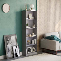 Cambridge 5-Tier Extra Large Bookcase - Grey