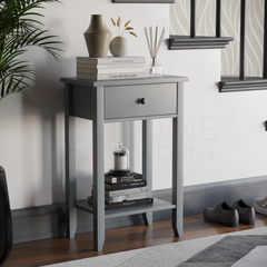 Windsor 1 Drawer Console Table, Grey