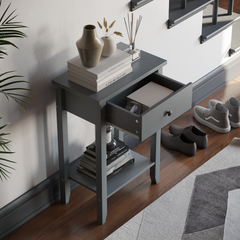 Windsor 1 Drawer Console Table, Grey