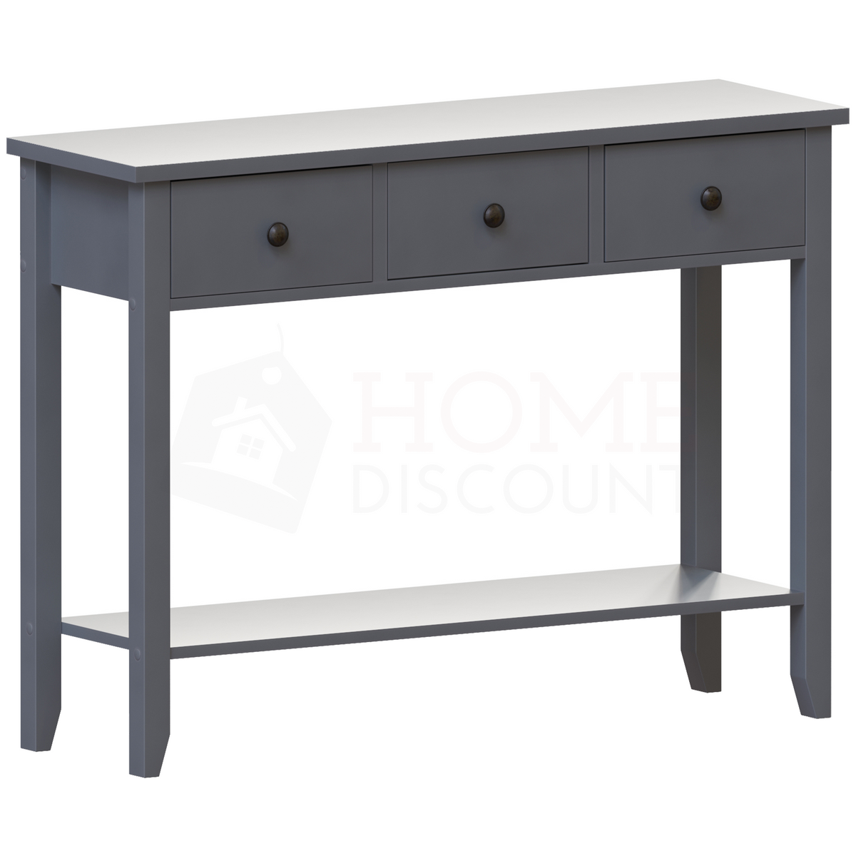 Windsor 3-Drawer Console Table - Grey