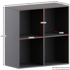 Durham 2x2 Cube Storage Unit, Black