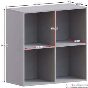 Durham 4-Cube Storage Unit - Grey