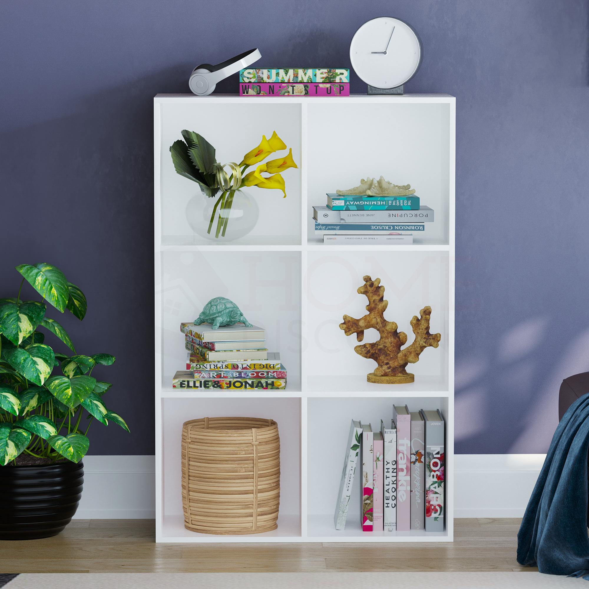 Durham 2x3 Cube Storage Unit White Home Discount Ltd