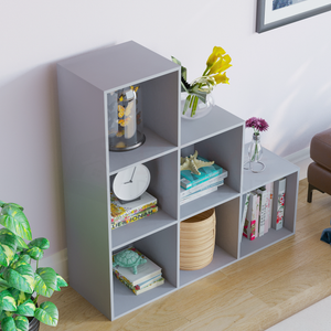 Durham 6-Cube Staircase Storage Unit - Grey