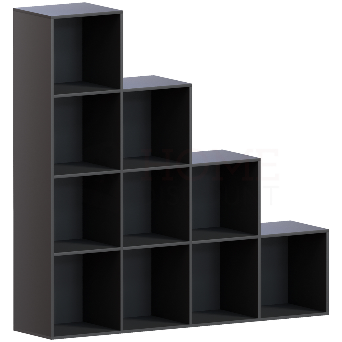 Durham 10-Cube Staircase Storage Unit - Black