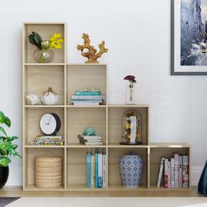 Durham 10-Cube Staircase Storage Unit - Oak