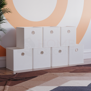 Durham Cube Storage Basket, White UKFR - Set of 7