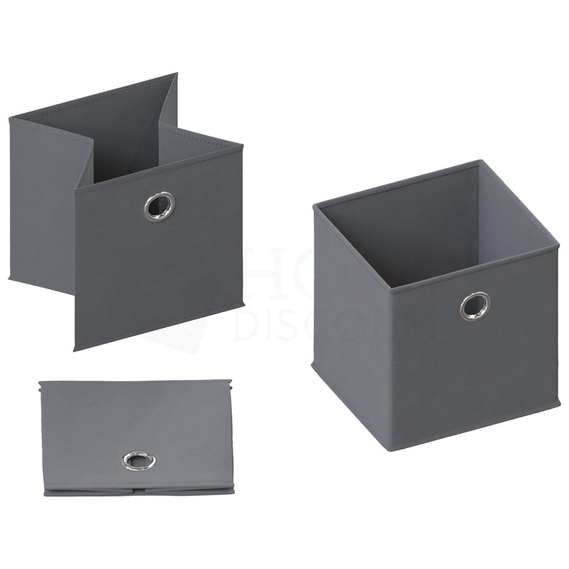 Durham Cube Storage Basket, Grey UKFR - Set of 5