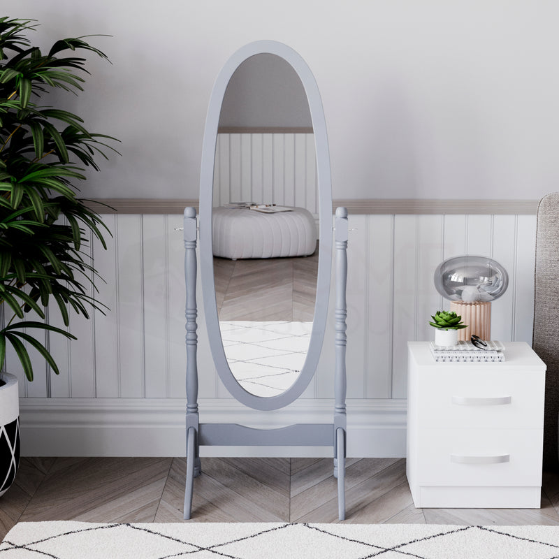 Nishano Oval Cheval Mirror - Grey