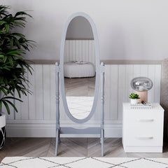 Nishano Oval Cheval Mirror - Grey