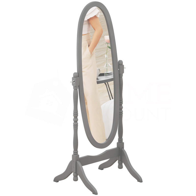 Nishano Oval Cheval Mirror - Grey