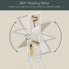 Nishano Rectangular Cheval Mirror - White