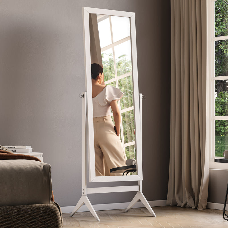 Nishano Rectangular Cheval Mirror - White