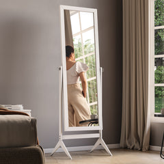 Nishano Rectangular Cheval Mirror - White