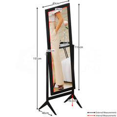Nishano Rectangular Cheval Mirror - Black