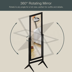 Nishano Rectangular Cheval Mirror - Black