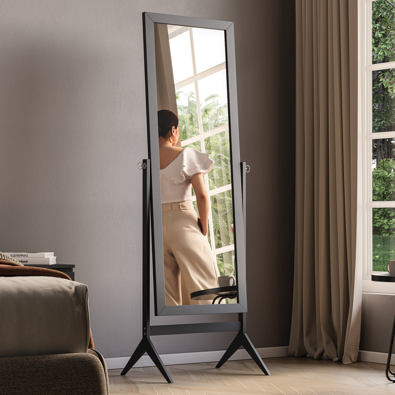 Nishano Rectangular Cheval Mirror - Black