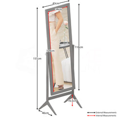 Nishano Rectangular Cheval Mirror - Grey