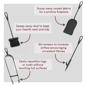 5-Piece Buxton Companion Set - Black