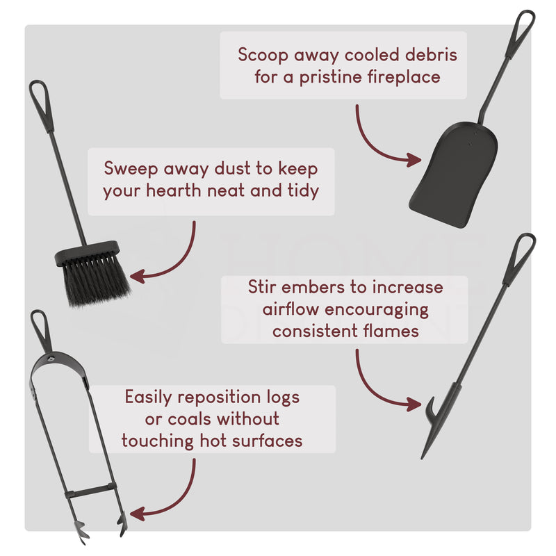 5-Piece Buxton Companion Set - Black