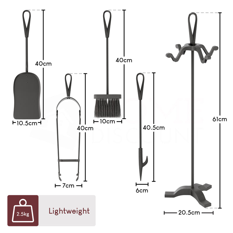 5-Piece Buxton Companion Set - Black