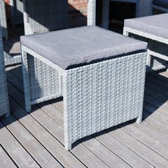 Cuba 8-Seater Rattan Set, Grey