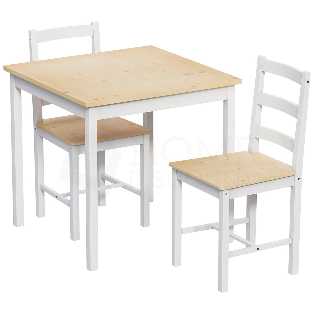 Yorkshire 2-Seater Dining Set - White & Pine