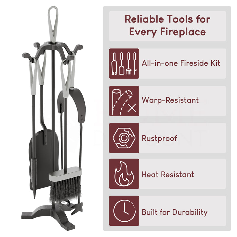 5-Piece Buxton Companion Set - Black & Nickel