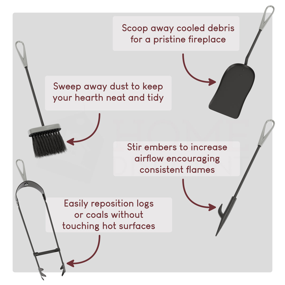 5-Piece Buxton Companion Set - Black & Nickel