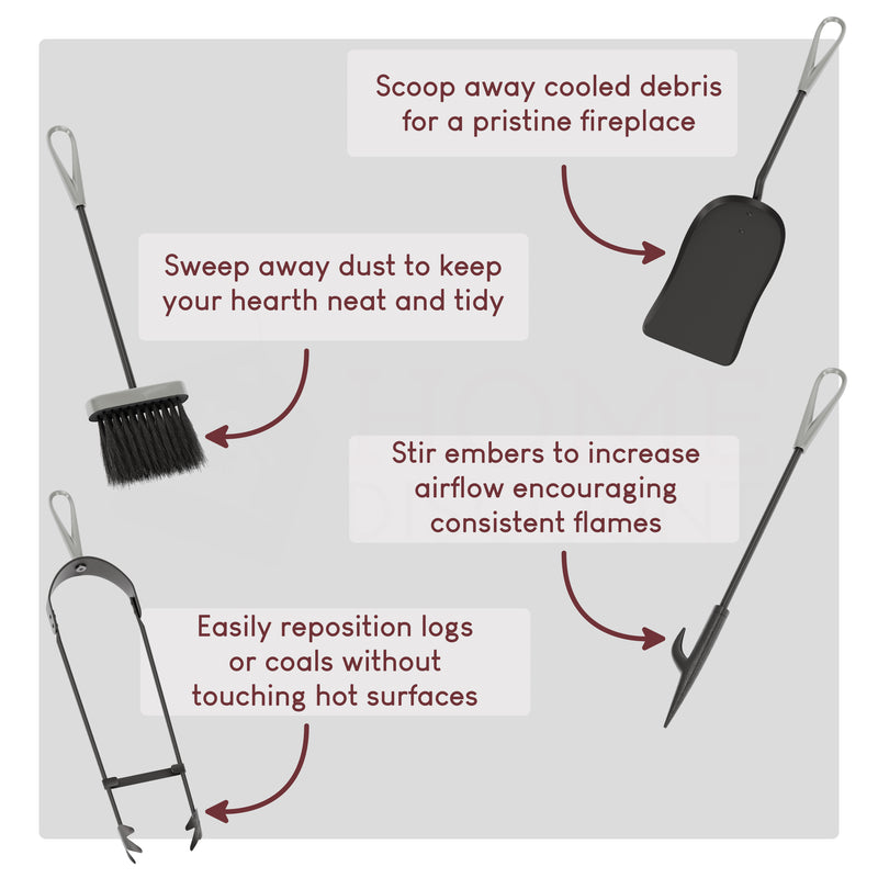 5-Piece Buxton Companion Set - Black & Nickel
