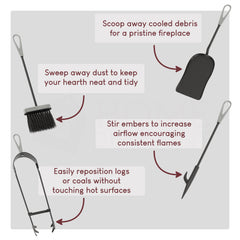 5-Piece Buxton Companion Set - Black & Nickel