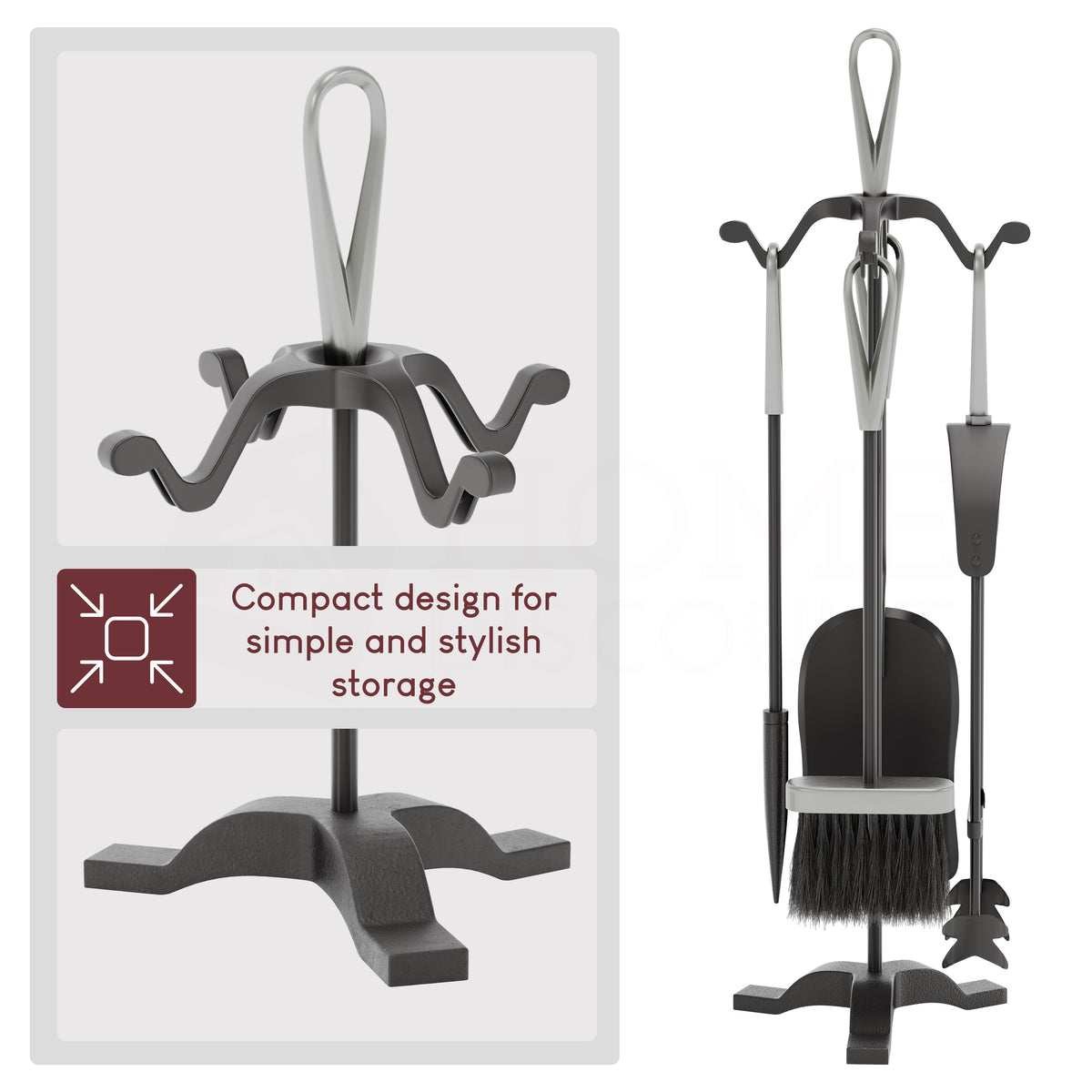 5-Piece Buxton Companion Set - Black & Nickel