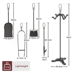 5-Piece Buxton Companion Set - Black & Nickel